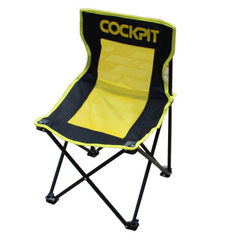 COCKPIT野营无扶手沙滩椅 钓鱼椅 户外休闲折叠椅 承重大支持OEM 黄黑色
