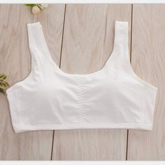 Tianzi aoli wide shoulder yoga girls` bra pure cotton student development period underwear manufactu Teeth white 75 a 