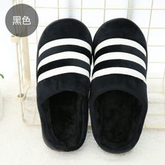 2017 new style cotton slippers classic stripe half bag with house hotel slippers wholesale thick bas black 36 and 37 for 35 and 36 