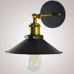 Spot LOFT retro industrial wind tieyi small iron umbrella wall lamp corridor staircase cafe small bl E27 does not contain light source 