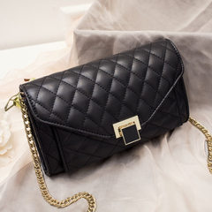 New style temperamental female bag lingge chain bag new style fashionable female style chain bag a h black 