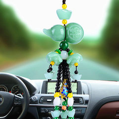 Pixiu auto pendant jade pixiu jewelry high-end rearview mirror pendant in and out of the safe symbol gourd 