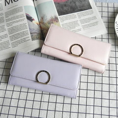 Guangzhou wallet ladies purse women`s long style Korean version of the triple discount package with  red 