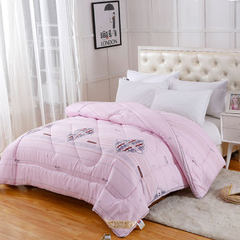 Thickened warm - bodied velvet cotton quilt for double autumn - winter wedding by corduroy bedding Light pink 200-230-7.5 kg 