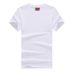 【厂家】定制工作服广告衫 白色C标圆领短袖T恤 空白文化衫订做 白色 S