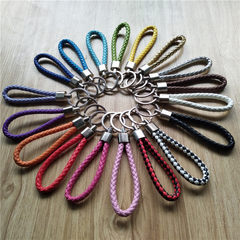 Self - made knitting leather rope key chain car key chain lady bag pendant key chain Mixed batch (less than 50, no color specified) No bun, no dice 