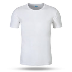 速干圆领短袖定制T恤广告文化衫户外运动聚会印字LOGO批发工作服 白色 S