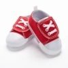 双色粘扣清新时尚鞋宝宝鞋婴儿鞋学步鞋夏儿童单鞋系带 红色 11