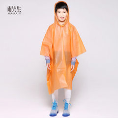 雨先生一次性加厚儿童雨衣 时尚peva雨披儿童斗篷雨衣 厂家直销 粉色 均码