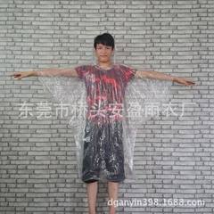 Raincoat manufacturer order to produce a one-time PE raincoat white transparent cloak environmental  Can be customized All code 