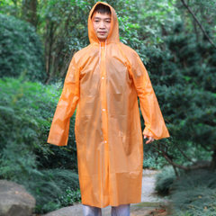 Mr. Yu PEVA raincoat one-off raincoat adult thickening uniform size tourism transparent raincoat man pink All code 