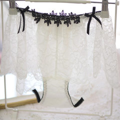 New products of summer Japan and Korea are women`s low-waist hollowed-out sexy lace flat-angle under white m 