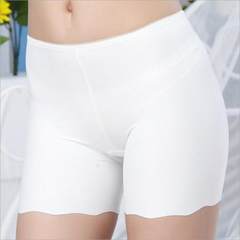 Summer icecream safety pants to prevent the smooth flat Angle of women`s underwear three-minute trou white l 
