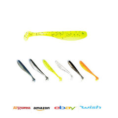 Two-color T tail subbait wholesale 6 color 7cm/1.9g false bait bionic chuatsi fish bait 12 F white + black gold flash