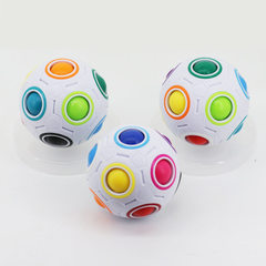 厂家直批创意新款益智玩具魔力彩虹球新奇特足球款迷宫魔力彩虹球 彩色