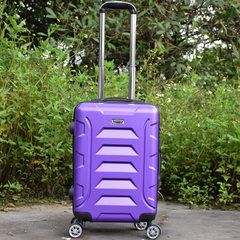 ABS拉杆旅行箱 20寸拉杆箱万向轮密码行李箱商务可登机皮箱包 紫罗兰 20寸
