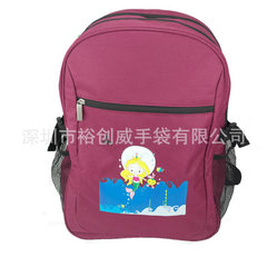 Shenzhen longgang handbag factory wholesale men and women backpack sports backpack cartoon students  red 