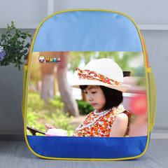 Kindergarten schoolbag custom DIY personality heat transfer photo backpack training class studio adv Single layer small pink 