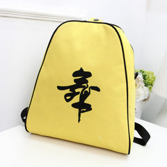 2018 new style women`s backpack quality nylon fabric solid color zipper dance backpack custom logo yellow 37 cm * 29 cm * 10 cm 