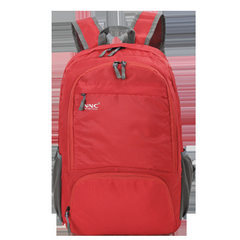 厂家多功能旅行折叠双肩包 运动折叠背包 休闲背包 超轻皮肤包 红色 16寸