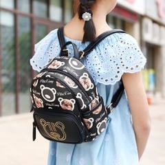 Spring and summer 2018 new point drill bear print waterproof wear-resistant children backpack manufa blue 