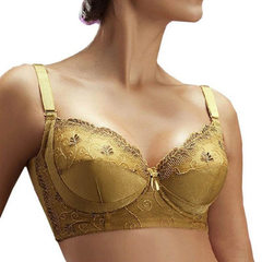 Zhongmai energy stone thin style brassiere gathered on the support of comfortable breathable bra man golden 75 d 