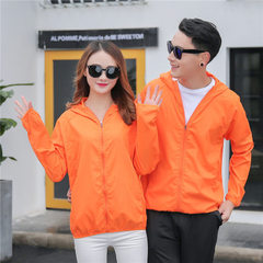 Factory store skin windbreaker men and women lovers outdoor sports coat fishing suit suntan suit cus white s. 
