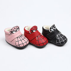 Autumn/winter 2017 new baby shoes for girls, cotton shoes, cotton shoes, leather soft sole, children red The length is 11cm within 12 yards 