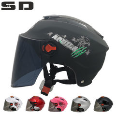 厂家批发 摩托车头盔 电动车头盔 防晒头盔 夏季头盔可定制SD219 哑黑
