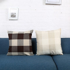 A substitute Japanese - style lattice sofa pillow pillow pillow pillow pillow pillow cover square co Color 1 43*43 (without core) 