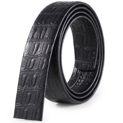 Factory direct selling belt men automatic buckle belt men`s leather belt men wear - resistant pu lea The crocodile grain 100-135 cm 