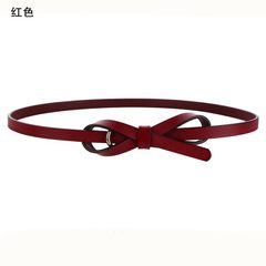 Circle girdle female thin genuine leather is 100 take restoring ancient ways recreational knot fine  red 100-135 cm 