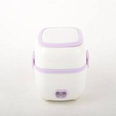 Stainless steel inside timid rice cooker can be heated cooking lunch box electrical heating insulati purple 175 * 175 * 155 mm 