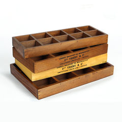 木制桌面杂物收纳盒zakka多格木盒子化妆品珠宝饰品展示盒无盖