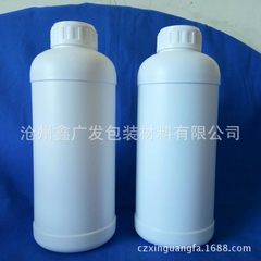工厂直销1000ml/毫升塑料瓶 白色化工塑料瓶 1L美缝剂色浆包装瓶