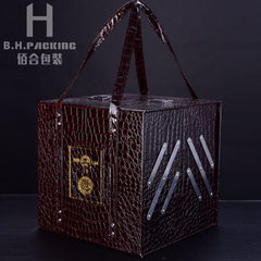 Manufacturer spot gold wine gift box red hand - held wine box New Year goods packaging box wholesale 17 x9x36. 5 cm 