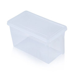 冰箱收纳盒透明塑料厨房水果鸡蛋杂粮叠加带盖储物盒冷藏厂家直销 透明色 见详情页