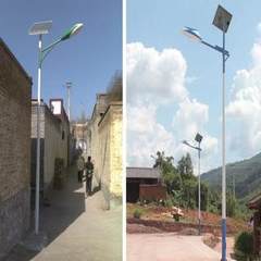 Cross-border domestic solar led human induction dual-head outdoor waterproof courtyard street lamp w Warm white 
