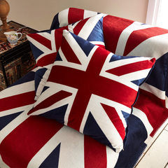 卡通 简约创意英伦美式红蓝米字旗抱枕 欧式沙发靠垫 办公室抱枕 米字旗 45*45cm