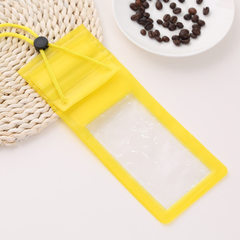 Solid color mobile phone waterproof bag floating s yellow All code 