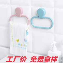 [new material] paste towel ring kitchen towel rack pink 