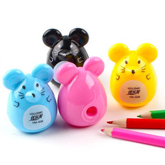 Student cute little mouse pencil sharpener creativ 4 color hair 