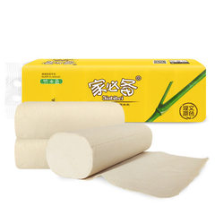 本色原生竹浆卷筒纸手纸巾卫生纸无芯家用卷纸家庭整箱1卷