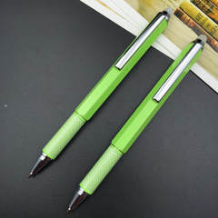 厂家供应六边形金属圆珠笔 可擦金属笔 多功能多用礼品广告笔 子弹型1.0