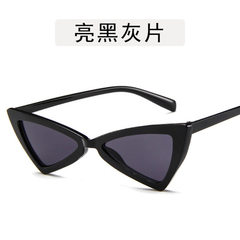 韩版太阳眼镜个性三角形猫眼墨镜 男女复古太阳镜欧美潮流眼镜 5160-50-20