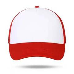 现货定做印刷LOGO遮阳帽子定制 批发鸭舌帽光板网帽货车帽广告帽 红色 可调节