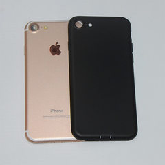 iphone6手机壳 苹果7plus手机保护套 透明 磨砂 黑色素材TPU软壳 磨砂黑色 iPhone7/8