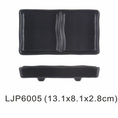 扬格味碟调料调味酱油碟小碟子黑色火锅创意仿瓷密胺餐具小吃盘子 LJP6005（138g） 黑色