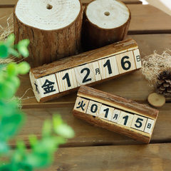 厂家特价 zakka创意手动木质日历摆件 倒计时木制台历装饰工艺品 DA03-1大号（量大价优）