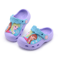 厂家直销防滑透气韩版女童凉鞋儿童洞洞鞋儿童拖鞋一件代发 紫色 6-7=15cm内长
